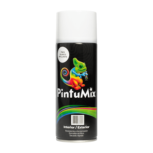 PINTURA EN AEROSOL PINTUMIX BLANCO BRILLANTE-1 PINTURA EN AEROSOL PINTUMIX (DE 400 ML /280 GR/10 OZ) BLANCO BRILLANTE