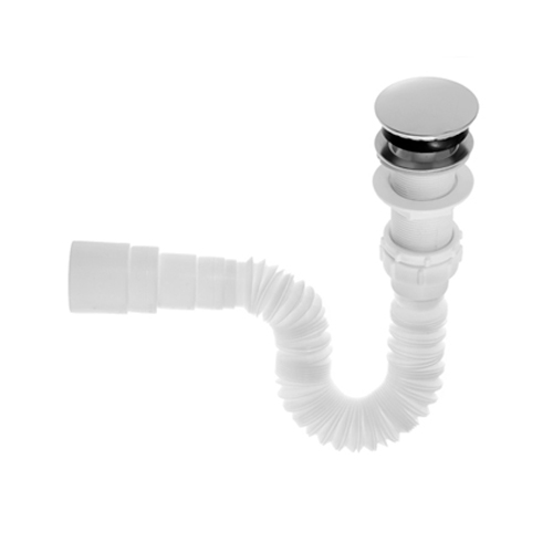 SIFON FLEXIBLE CON PUSH PARA LAVAMANOS