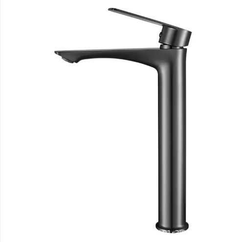 MEZCLADOR LAVAMANOS EN ZINC COLOR NEGRO MANIJA EN ZINC