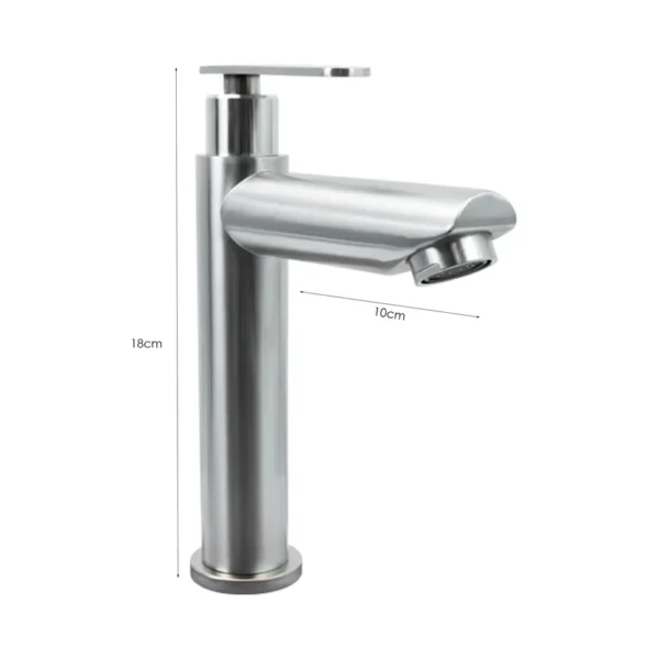 LLAVE SENCILLA LAVAMANOS EN ACERO INOXIDABLE # 304 5