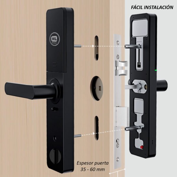 CERRADURA DIGITAL PRESIDIUM, CAMARA DIGITAL, TARJETA RADIO FRECUENCIA, HUELLA, LLAVE MECANICA