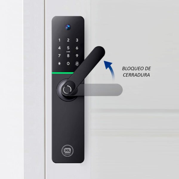 CERRADURA DIGITAL PRESIDIUM, CAMARA DIGITAL, TARJETA RADIO FRECUENCIA, HUELLA, LLAVE MECANICA