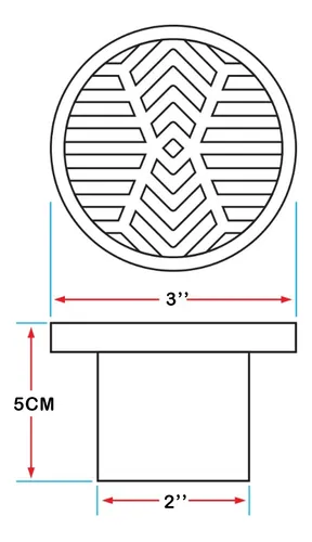 REJILLA SIFON 3X2 EN PVC NEGRO