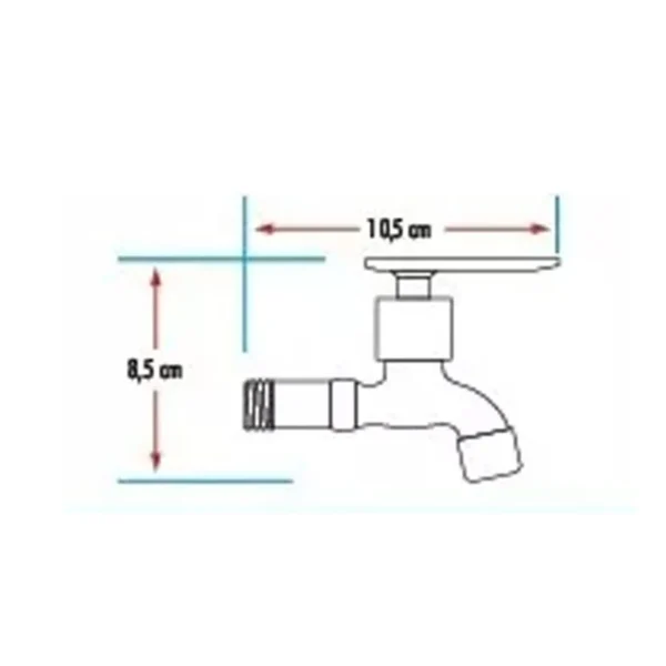 LLAVE PARA LAVADERO CROMADA MANIJA TIPO PALANCA REF. YW045