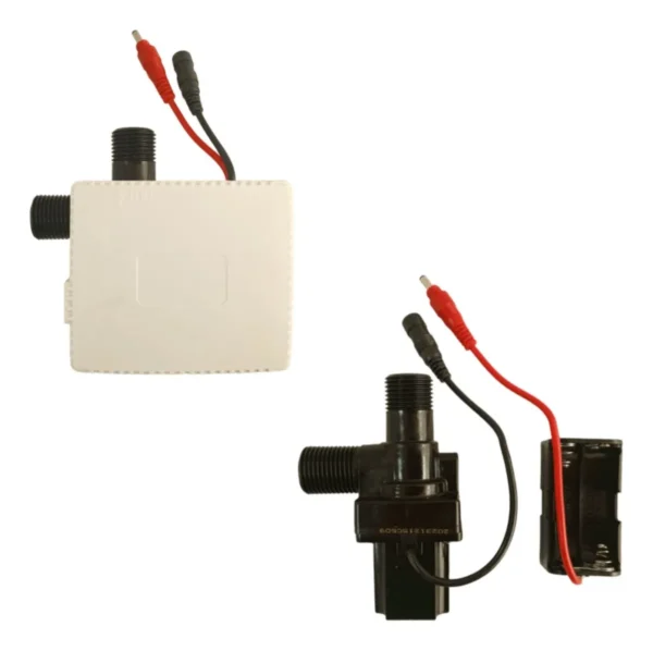 LLAVE LAVAMANOS DE SENSOR EN ZINC CUELLO SEMICURVO CROMADA