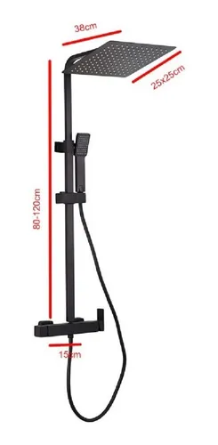 SET BARRA DUCHA NEGRO