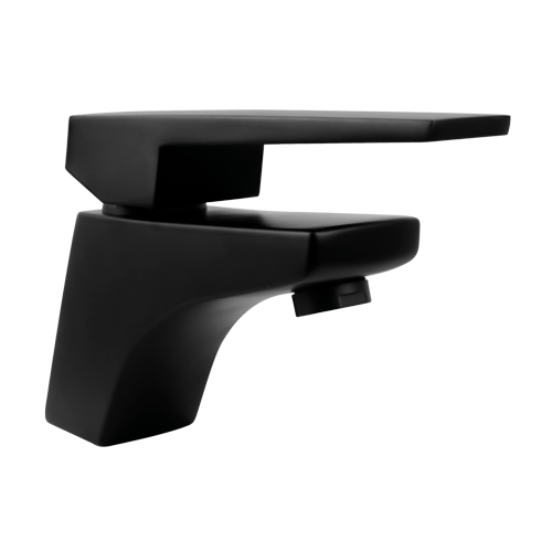 MEZCLADOR LAVAMANOS BAJO CUERPO EN LATON MANIJA EN ZINC CARTUCHO CERAMICO 35MM COLOR NEGRO