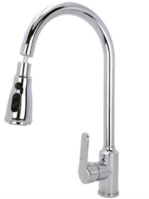 Mezclador Lavaplatos en Acero Inoxidable # 201 Color Oro Rosa Manija en Zinc · Ref YW600-13