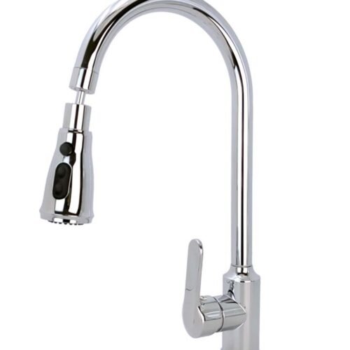 Mezclador Lavaplatos en Acero Inoxidable # 201 Color Oro Rosa Manija en Zinc · Ref YW600-13
