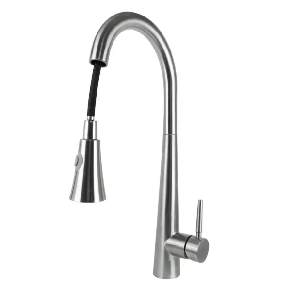 Mezclador Lavaplatos Acero Inoxidable. Negro Incluye Mangueras ( negro y cromado)