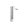 YW427-1 MEZCLADOR LAVAMANOS ALTO CUERPO ACERO INOX # 201 MANIJA EN ZINC CARTUCHO CERAMICO 35MM CROMADO