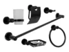 YW561-07-1 JUEGO ACCESORIOS PARA BANO EN ALUMINIINIO X 6 PIEZAS NEGRO
