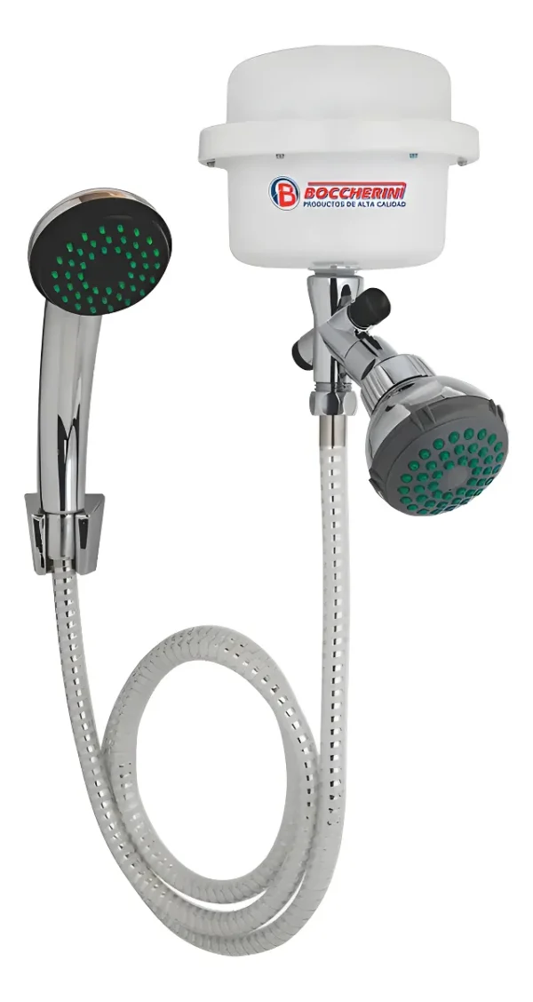 Ducha Eléctrica Teléfono Y Regadera Boccherini Victory Dirigible Color Blanco