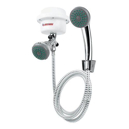 Ducha Eléctrica Teléfono Y Regadera Boccherini Victory Dirigible Color Blanco
