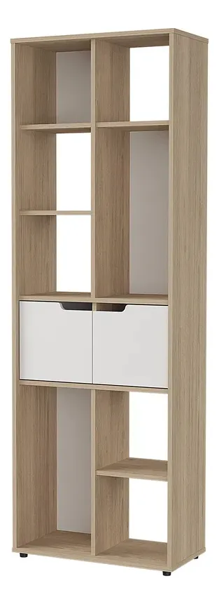 Biblioteca Con 5 Repisas Y 2 Puertas Guetta Inval 178cm