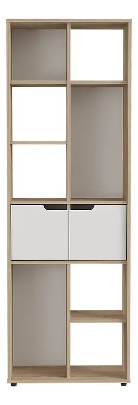 Biblioteca Con 5 Repisas Y 2 Puertas Guetta Inval 178cm