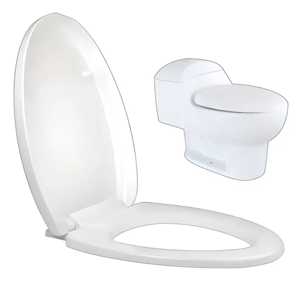 YW064-01-2 Tapa Inodoro Boccherini Alongada Caída Lenta Blanca