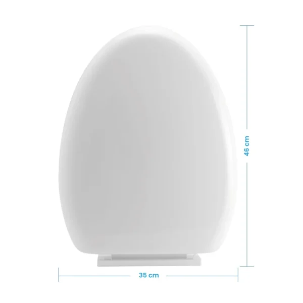 YW064-01-4 Tapa Inodoro Boccherini Alongada Caída Lenta Blanca