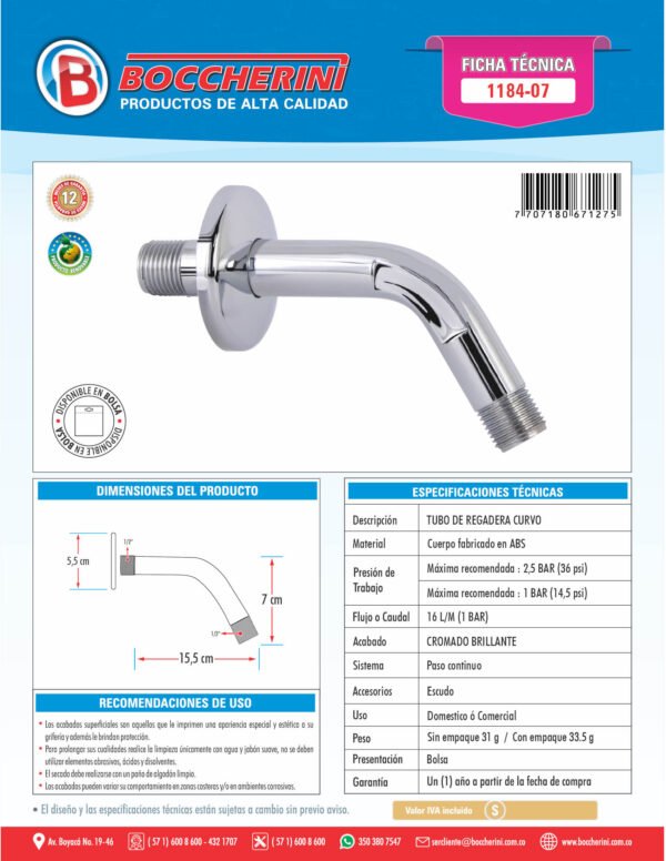 Tubo Curvo con Escudo