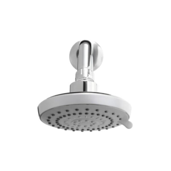 REGADERA REDONDA CON TUBO EN ABS   CROMADA 5 FUNCIONES MEDIDA 120MM PESO 140G