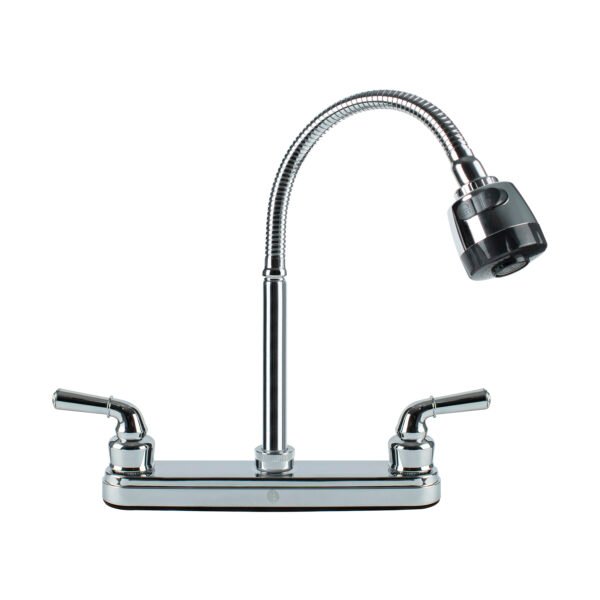 FA80101_1 Mezclador Lavaplatos de 8 Cierre Rapido Manija Tipo Palanca Dos Chorros