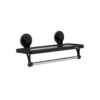 YW331-07 REPISA ORGANIZADORA-TOALLERO DE BARRA VENTOSA COLOR NEGRO