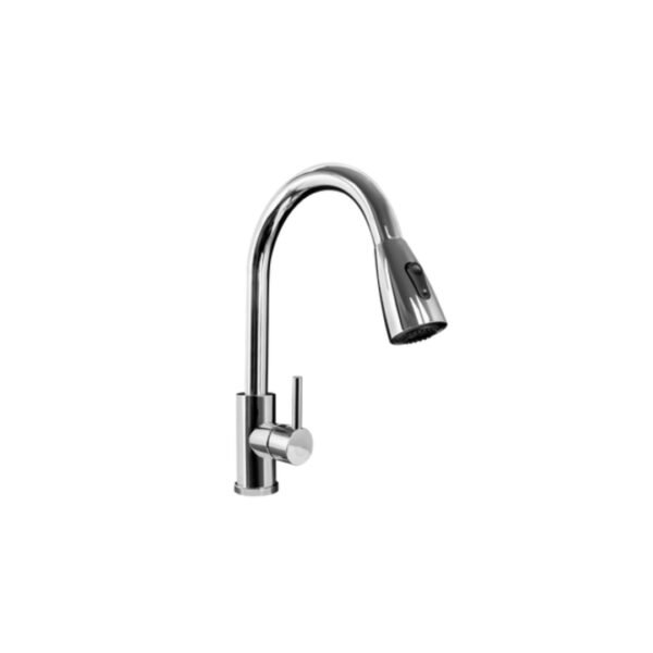 MEZCLADOR LAVAPLATOS EXTRAIBLE EN ACERO INOXIDABLE # 304 CROMADO