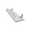 YW553-08 REPISA EN VIDRIO BASE ALUMINIO SILVER