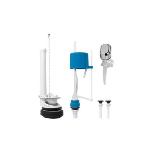 YW584 KIT VALVULA DE ENTRADA Y SALIDA PARA SANITARIO DE DOS PIEZAS MANIJA TIPO PUSH (YW391+YW066)