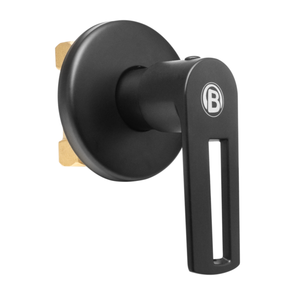 YW618-07 REGISTRO SENCILLO, MANIJA EN ZINC COLOR NEGRO CUERPO EN LATON ESCUDO EN ACERO INOXIDABLE CARTUCHO EN LATON PESO: 275G