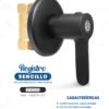 YW619-07 REGISTRO SENCILLO, MANIJA EN ZINC COLOR NEGRO CUERPO EN LATON ESCUDO EN ACERO INOXIDABLE CARTUCHO EN LATON PESO: 260G