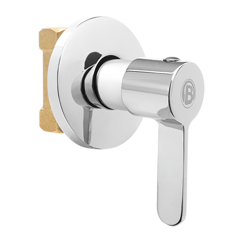 REGISTRO SENCILLO, MANIJA EN ZINC CROMADO CUERPO EN LATON ESCUDO EN ACERO INOXIDABLE CARTUCHO EN LATON PESO: 260G