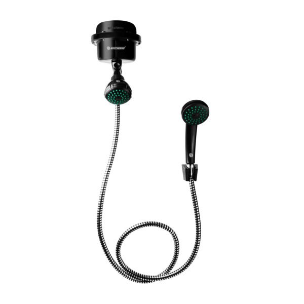 DUCHA VICTORY DIRIGIBLE NEGRA KIT 110V