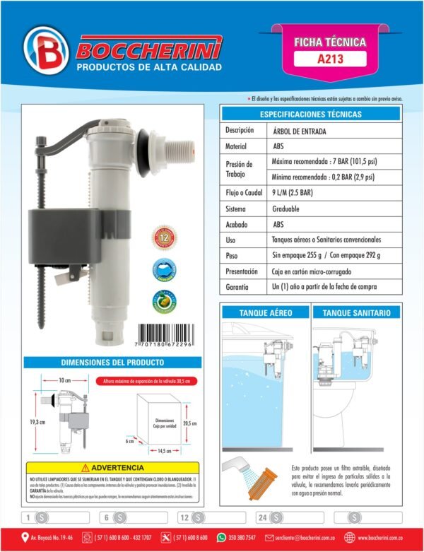 Valvula para Llenado de Tanque Aereo