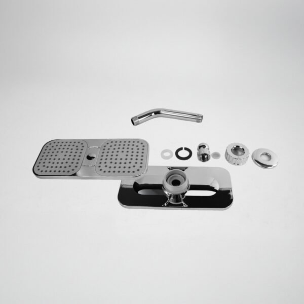 Regadera Rectangular con Tubo en ABS Cromada Medidas 200mm*90mm Peso 145g