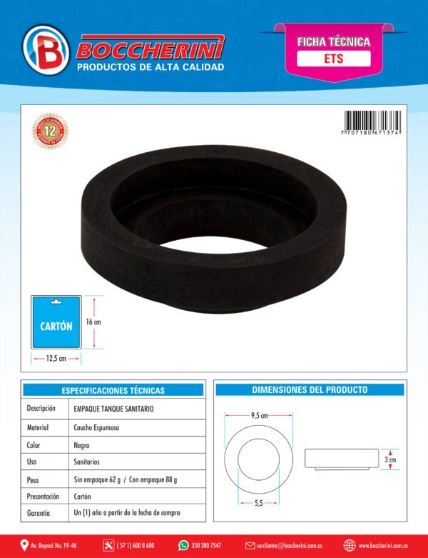 Empaque Tanque Sanitario