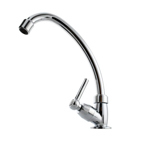 Llave Sencilla Lavaplatos Cromada Manija Tipo Palanca