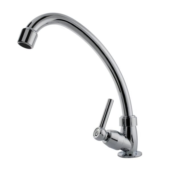 Llave Sencilla Lavaplatos Cromada Manija Tipo Palanca