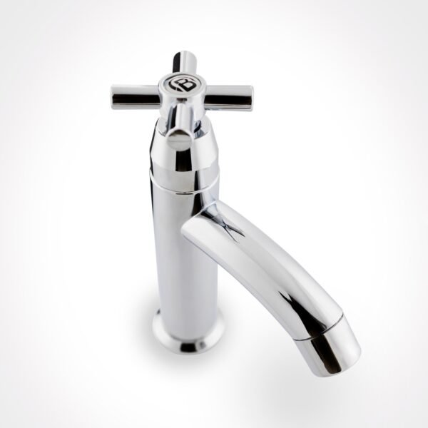 Llave Sencilla Lavamanos en ABS Cromada Manija Tipo Cruceta