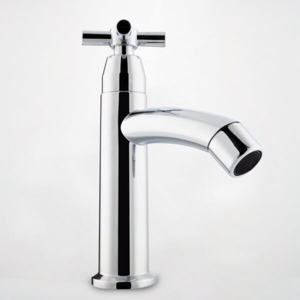 Llave Sencilla Lavamanos en ABS Cromada Manija Tipo Cruceta