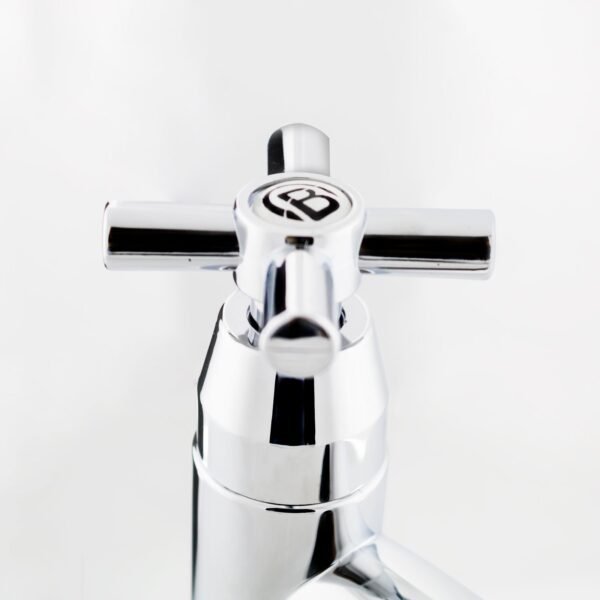 Llave Sencilla Lavamanos en ABS Cromada Manija Tipo Cruceta