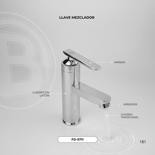 FD-5711-1.jpg Monocontrol Lavamanos Torre Media Cuello Recto