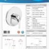 H-F3012-1.jpg Registro Monocontrol Cuerpo en Latón de Alta Calidad Manija en Zinc Escudo Redondo en Acero Inoxidable Cartucho de Cerámica