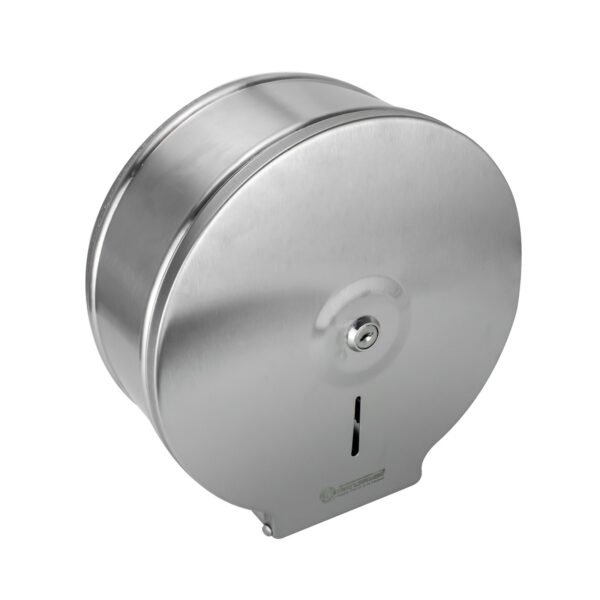 Dispensador de Papel Higiénico en Acero Inoxidable # 201. Tamano 260 x 255 x 115 Mm.