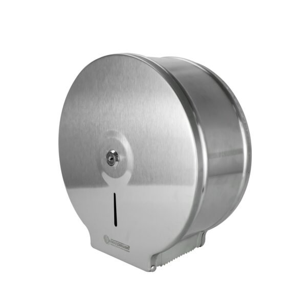 Dispensador de Papel Higiénico en Acero Inoxidable # 201. Tamano 260 x 255 x 115 Mm.