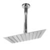SET DUCHA TECHO  REGADERA CUADRADA 8  EN ACERO INOXIDABLE  TUBO EN ACERO INOXIDABLE DE 20 CM
