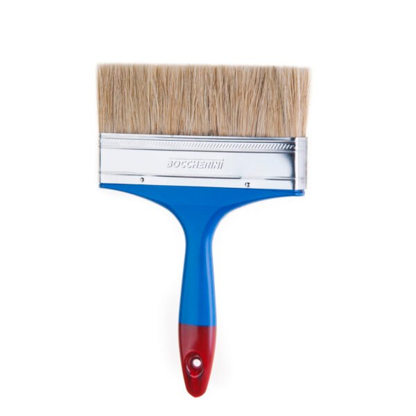 BROCHA BOCCHERINI CERDA MONA  MANGO PLÁSTICO COLOR AZUL Y ROJO  6°