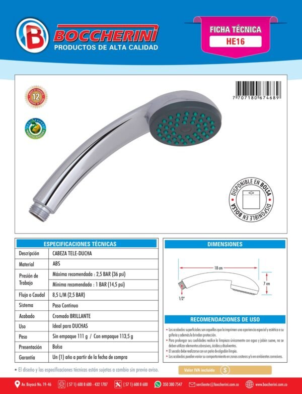 Cabeza Teleducha Cromada