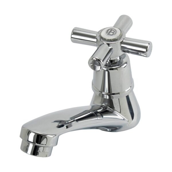 Llave Metalica Lavamanos Sencilla Tipo Cruceta