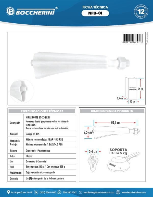 Niple Forte Boccherini Blanco